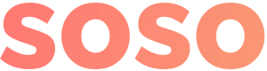Soso.lv logotips, kas attēlots ar maziem sarkaniem burtiem