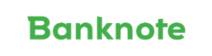 Логотип Banknote.lv зелеными буквами